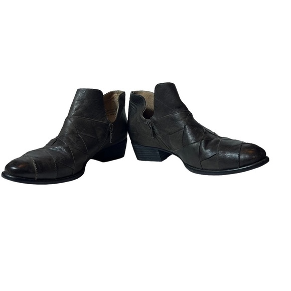 Seychelles Brown Woven Leather Ankle Bootie, Size 9 - Picture 3 of 13